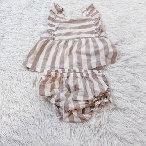 Carter's Striped Kids Ruffle Top and Bloomers Set